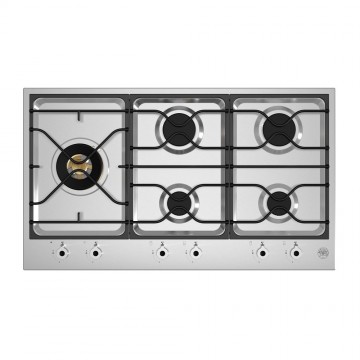 Bertazzoni PM36 5 S0 X Εστία Υγραερίου Αυτόνομη 89x52εκ. Ασημί